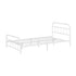 Vintage Metal Bed Frame – King Single, White, Scrollwork, Powder‑Coated