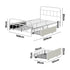 Vintage Metal Bed Frame – King Single, 2 Drawers, Scrollwork, White