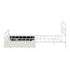 Vintage Metal Bed Frame – King Single, 2 Drawers, Scrollwork, White