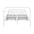 Vintage Metal Bed Frame – King Single, 2 Drawers, Scrollwork, White