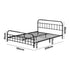 Oikiture Metal Bed Frame Queen Size Bed Base Platform