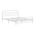 Vintage Metal Bed Frame – Queen, White, Scrollwork, Powder‑Coated