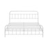 Vintage Metal Bed Frame – Queen, White, Scrollwork, Powder‑Coated