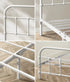 Vintage Metal Bed Frame – Queen, White, Scrollwork, Powder‑Coated