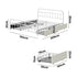 Metal Bed Frame Queen Size Bed Base with 4 Drawers White