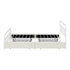 Metal Bed Frame Queen Size Bed Base with 4 Drawers White