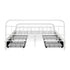 Metal Bed Frame Queen Size Bed Base with 4 Drawers White
