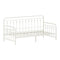 Metal Daybed Frame Single Size Sofa Bed Steel Slat Beige