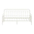 Metal Daybed Frame Single Size Sofa Bed Steel Slat Beige