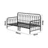 Metal Daybed Frame Single Size Sofa Bed Steel Slat Black