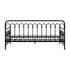 Metal Daybed Frame Single Size Sofa Bed Steel Slat Black