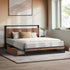 Metal Bed Frame Double Size Bed Base Platform 2 Drawers Black
