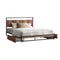 Metal Bed Frame Double Size Bed Base Platform 2 Drawers Black