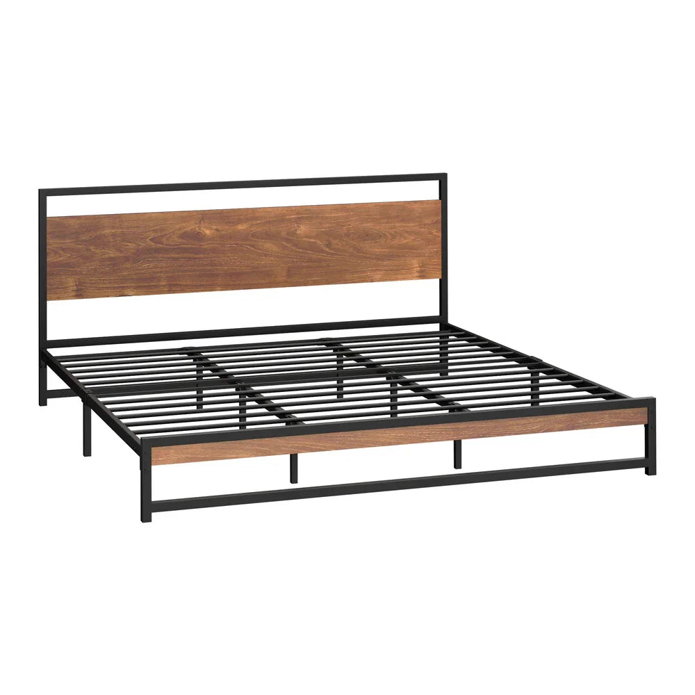Metal Bed Frame King Size Beds Base Platform Wood