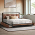 Metal Bed Frame King Size Bed Base Platform 4 Drawers Black