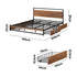 Metal Bed Frame King Size Bed Base Platform 4 Drawers Black