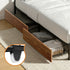 Metal Bed Frame King Size Bed Base Platform 4 Drawers Black