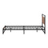 Metal Bed Frame – Industrial Design, Wood Accents, King Single