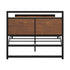 Metal Bed Frame – Industrial Design, Wood Accents, King Single
