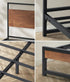 Metal Bed Frame – Industrial Design, Wood Accents, King Single