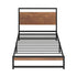 Metal Bed Frame Single Size Beds Base Platform Wood