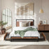 Metal Bed Frame Single Bed Base Platform with 2 Drawers Black
