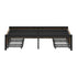Oikiture Queen Metal Bed Frame 4 Storage Drawers Walnut Black Industrial Base