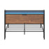 Metal Bed Frame Double LED Light USB Charge Storage Headboard