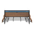 Oikiture Metal Bed Frame King Size LED Headboard 4 Storage Drawers USB