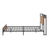Oikiture Metal Bed Frame King Size LED USB Charge Storage Headboard