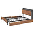 Metal Bed Frame Queen LED Headboard 4 Storage Drawers USB