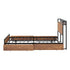 Metal Bed Frame Queen LED Headboard 4 Storage Drawers USB