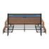 Metal Bed Frame Queen LED Headboard 4 Storage Drawers USB
