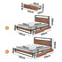 Oikiture Metal Bed Frame King LED 4 Storage Drawers USB with Mattress