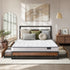Oikiture Metal Bed Frame King LED 4 Storage Drawers USB with Mattress