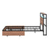 Oikiture Metal Bed Frame Double LED Storage Headboard USB Charging & 2 Drawers