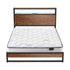Oikiture Metal Bed Frame King Size LED Storage USB with Mattress