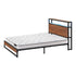 Oikiture Metal Bed Frame King Size LED Storage USB with Mattress