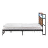Oikiture Metal Bed Frame Queen Size LED Storage USB with Mattress
