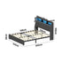 Double Bed Frame with LED Storage Headboard & USB Charging Ports