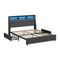 Double Size Bed Frame Headboard RGB LED Lights Drawer USB
