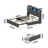 Double Size Bed Frame Headboard RGB LED Lights Drawer USB