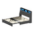 Double Size Bed Frame Headboard RGB LED Lights Drawer USB