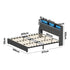 King Bed Frame with LED Storage Headboard, USB Ports & App Control