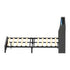 Queen Size Bed Frame With LED Storage Headboard USB Charging