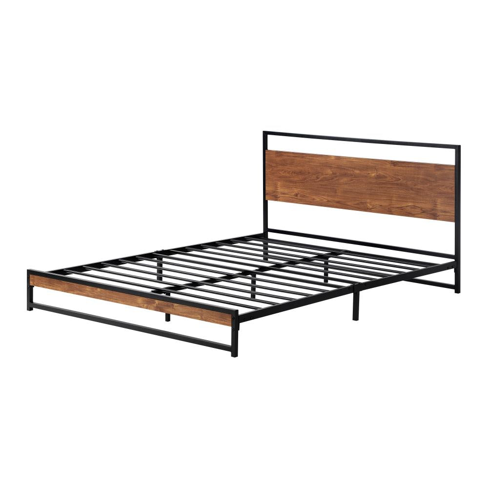 Metal Bed Frame Double Size Wooden