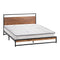 Oikiture Metal Bed Frame Double Size Beds Platform with Mattress