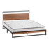 Oikiture Metal Bed Frame Double Size Beds Platform with Mattress