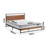 Metal Bed Frame Double Size Beds Platform with Mattress