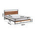 Oikiture Metal Bed Frame Double Size Beds Platform with Mattress